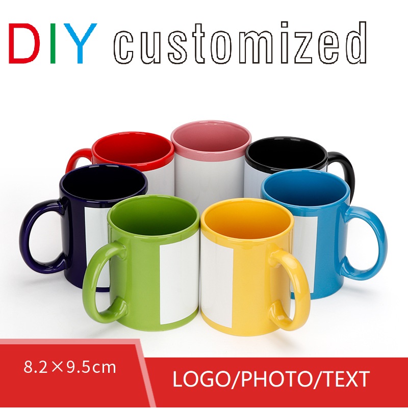 Sublimation Mug Blank - Copo preto diy logotipo cerâmica 350ml