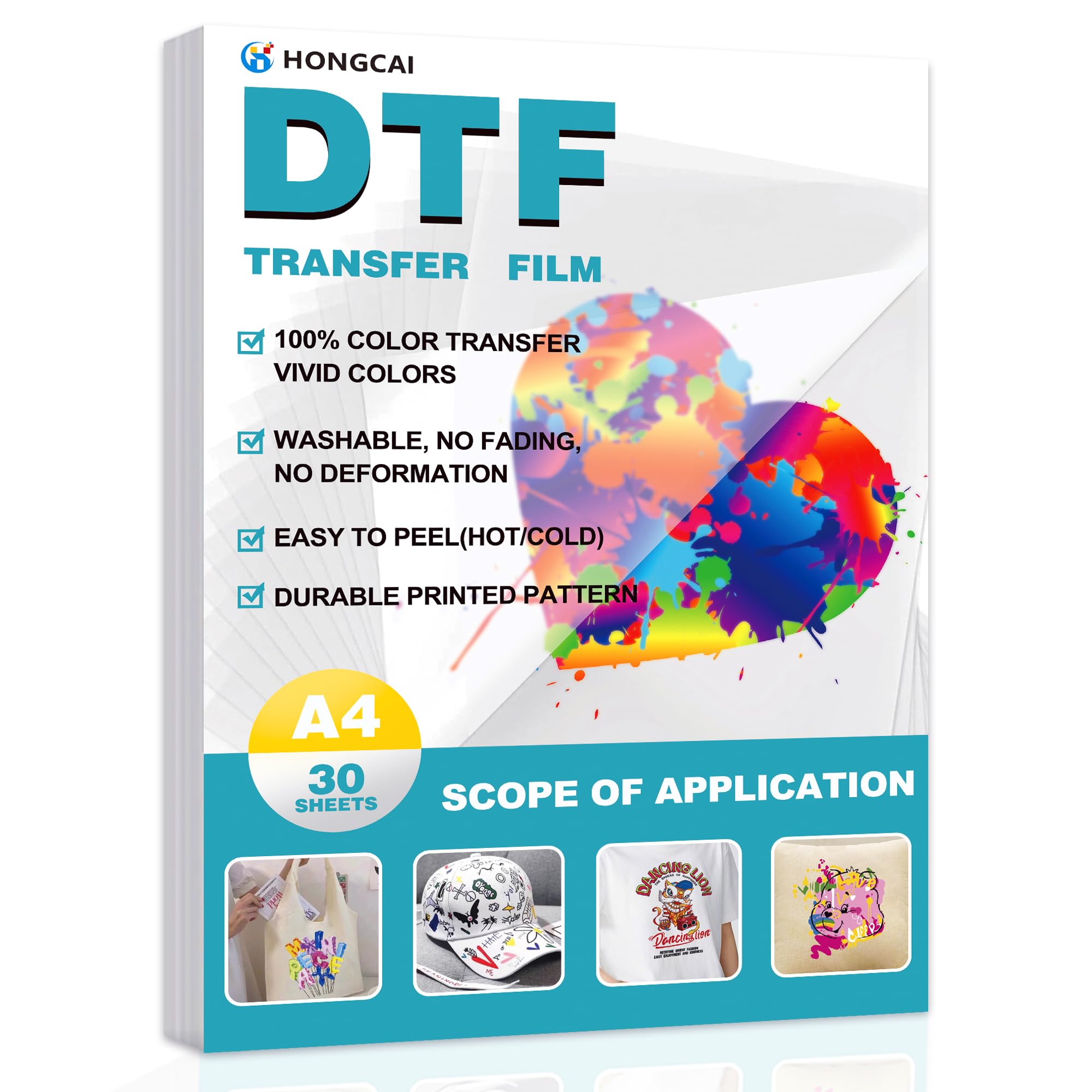 Dtf Hot Peel Film - Filme de Transferência DTF A4 HONGCAI