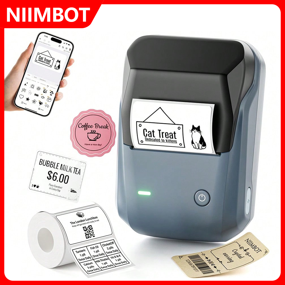 Commercial Printing Labels - Impressora Térmica Portátil NIIMBOT B1 de