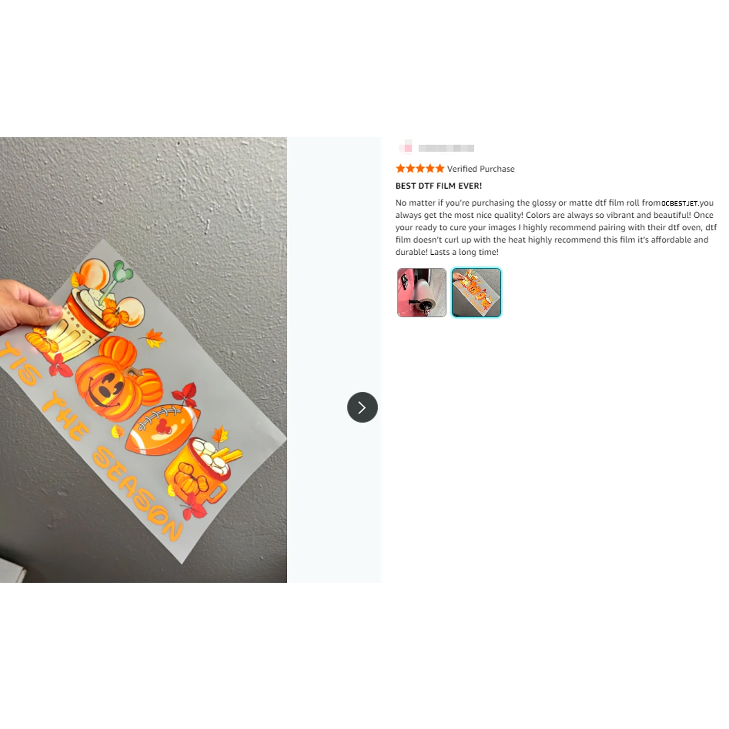 Filme DTF em Rolo 30cm 100m, F - Dtf Hot Peel Film avaliação e preço